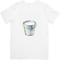 Thumbnail for Bucket of Milk T-Shirt | Watercolor Metal Milk Pail Graphic Tee | Farmhouse Country Gift