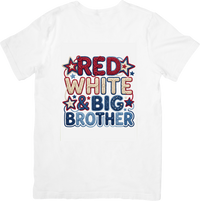 Thumbnail for Red White & Big Brother T-Shirt | Patriotic 4th Of July Graphic Tee | Sibling Gift