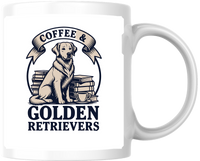 Thumbnail for Coffee And Golden Retrievers Mug | Dog Lover Coffee Mug | Golden Retriever Owner Gift