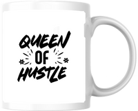 Thumbnail for Queen Of Hustle Mug | Motivational Brush Lettering Coffee Mug | Boss Babe Gift