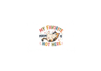 Thumbnail for My Favorite Person Is Not Here Cat Throw Pillow | Funny Calico Decorative Pillow | Cat Lover Gift