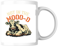 Thumbnail for Not In The Mooo-D Cow Mug | Funny Vintage Cattle Coffee Mug | Farm Humor Gift