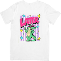 Thumbnail for Later Alligator T-Shirt | Retro 80s Cartoon Crocodile Graphic Tee | Funny Kids Gift