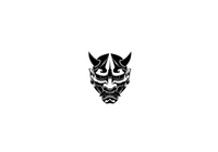 Thumbnail for Hannya Oni Mask Throw Pillow | Japanese Demon Decorative Pillow | Samurai Decor Gift
