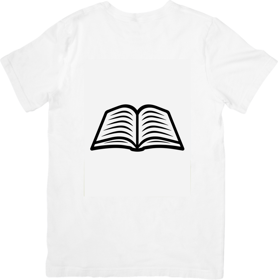 Open Book T-Shirt | Bold Reading Icon Graphic Tee | Book Lover Reader Gift