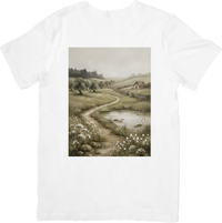Thumbnail for Countryside Cottage T-Shirt | Vintage Pastoral Landscape Graphic Tee | Nature Lover Gift