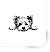 Thumbnail for Yorkie Puppy Sticker | Hand-Drawn Yorkshire Terrier Vinyl Decal | Dog Lover Gift