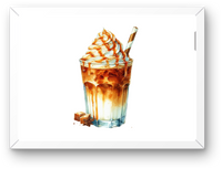 Thumbnail for Caramel Latte Wall Art | Watercolor Iced Coffee Print | Cafe Kitchen Gift