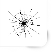 Thumbnail for Cracked Glass Sticker | Shattered Broken Window Vinyl Decal | Funny Prank Gift