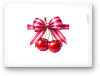 Thumbnail for Cherry Bow Wall Art | Coquette Ribbon Fruit Print | Girly Aesthetic Gift