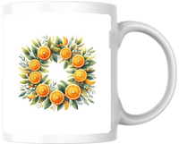 Thumbnail for Orange Slice Wreath Mug | Watercolor Citrus Coffee Mug | Bright Kitchen Gift