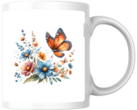 Thumbnail for Butterfly Wildflower Mug | Watercolor Monarch Floral Coffee Mug | Nature Lover Gift