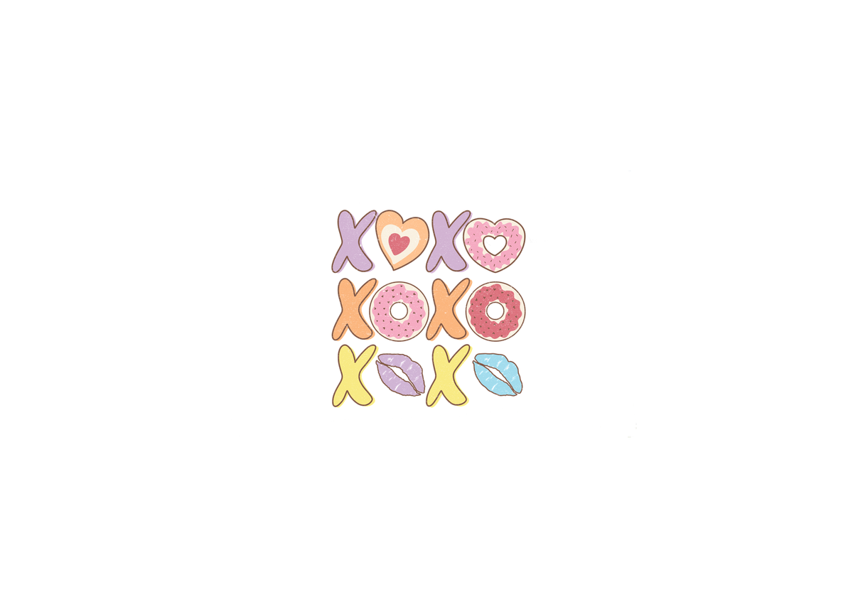 XOXO Donuts Lips Throw Pillow | Cute Valentine Decorative Pillow | Sweet Love Gift