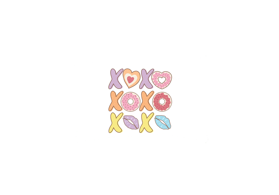 XOXO Donuts Lips Throw Pillow | Cute Valentine Decorative Pillow | Sweet Love Gift