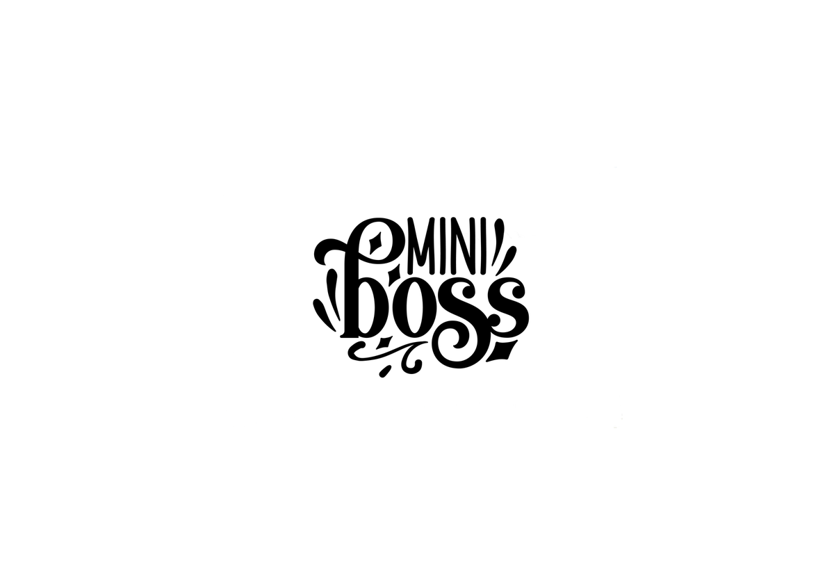 Mini Boss Throw Pillow | Bold Typography Decorative Pillow | Kids Room Gift