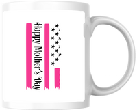 Thumbnail for Happy Mother's Day Flag Mug | Pink American Flag Coffee Mug | Patriotic Mom Gift