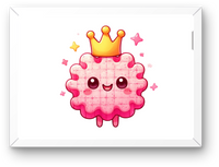 Thumbnail for Kawaii Cookie Queen Wall Art | Cute Pink Crown Dessert Print | Kids Room Gift