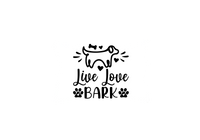 Thumbnail for Live Love Bark Throw Pillow | Dog Lover Typography Decorative Pillow | Pet Owner Gift