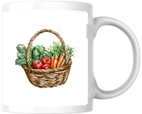 Thumbnail for Vegetable Basket Mug | Watercolor Farmers Market Coffee Mug | Gardener Kitchen Gift