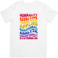Thumbnail for Applied Behavior Analysis T-Shirt | Retro Groovy Wavy Text Graphic Tee | ABA Therapist Gift