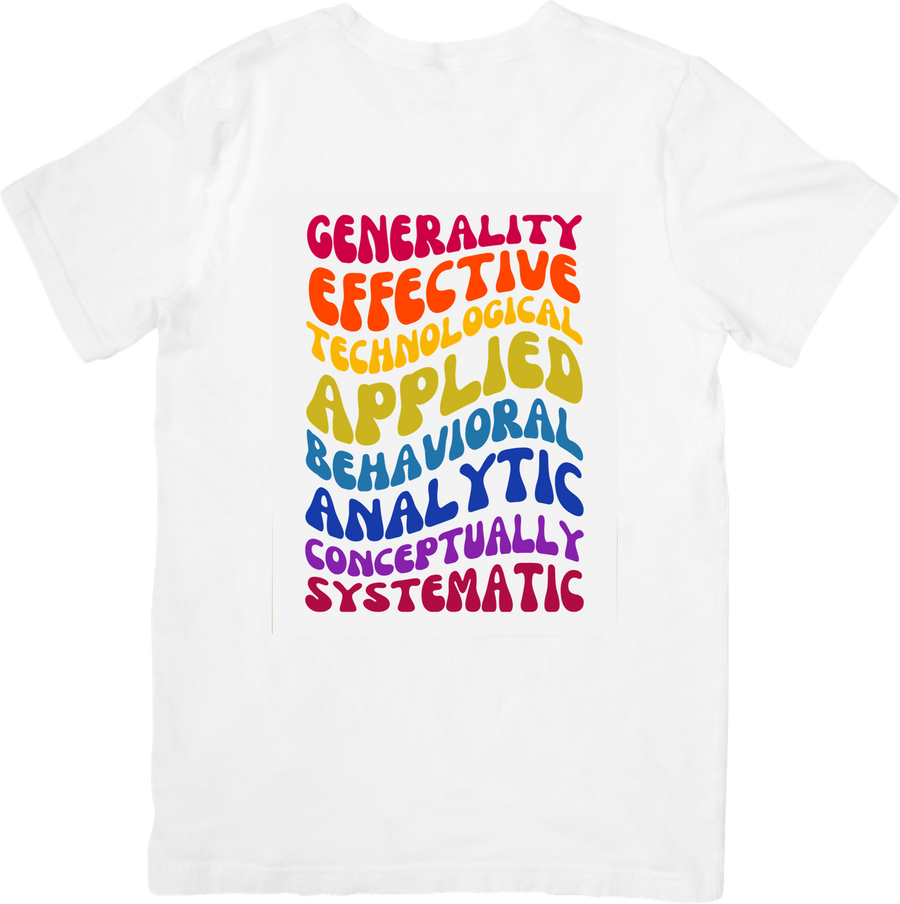 Applied Behavior Analysis T-Shirt | Retro Groovy Wavy Text Graphic Tee | ABA Therapist Gift